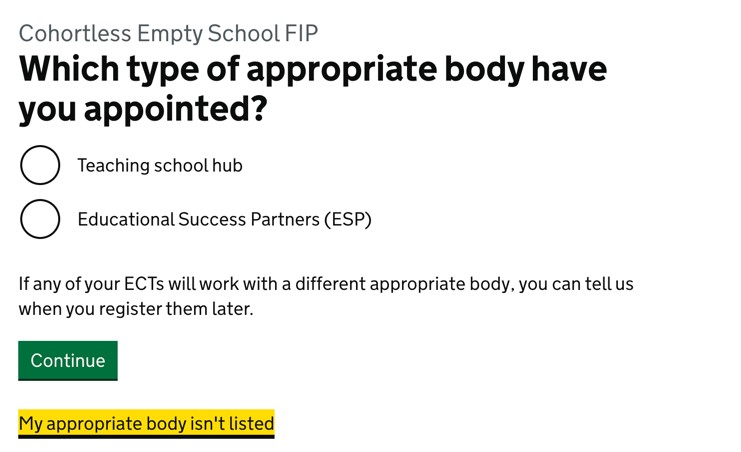 Screenshot to skip adding an appropriate body