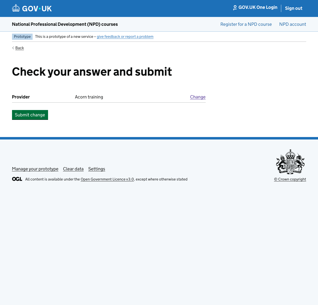 Screenshot showing the check answers screen.