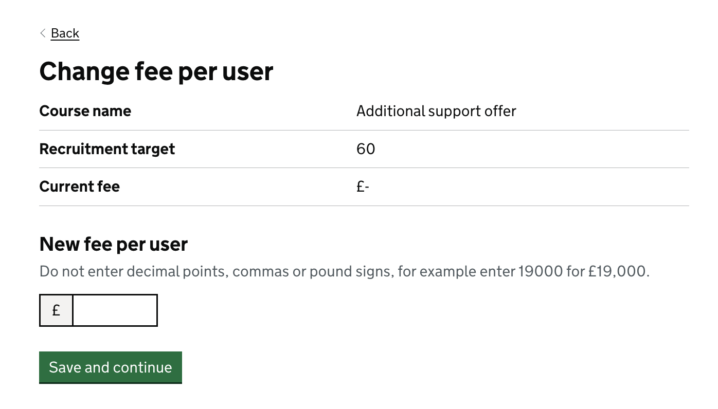 Screenshot showing how admins contract information
