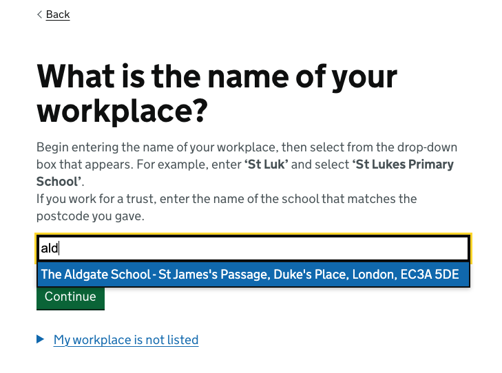 Screenshot showing the second question.