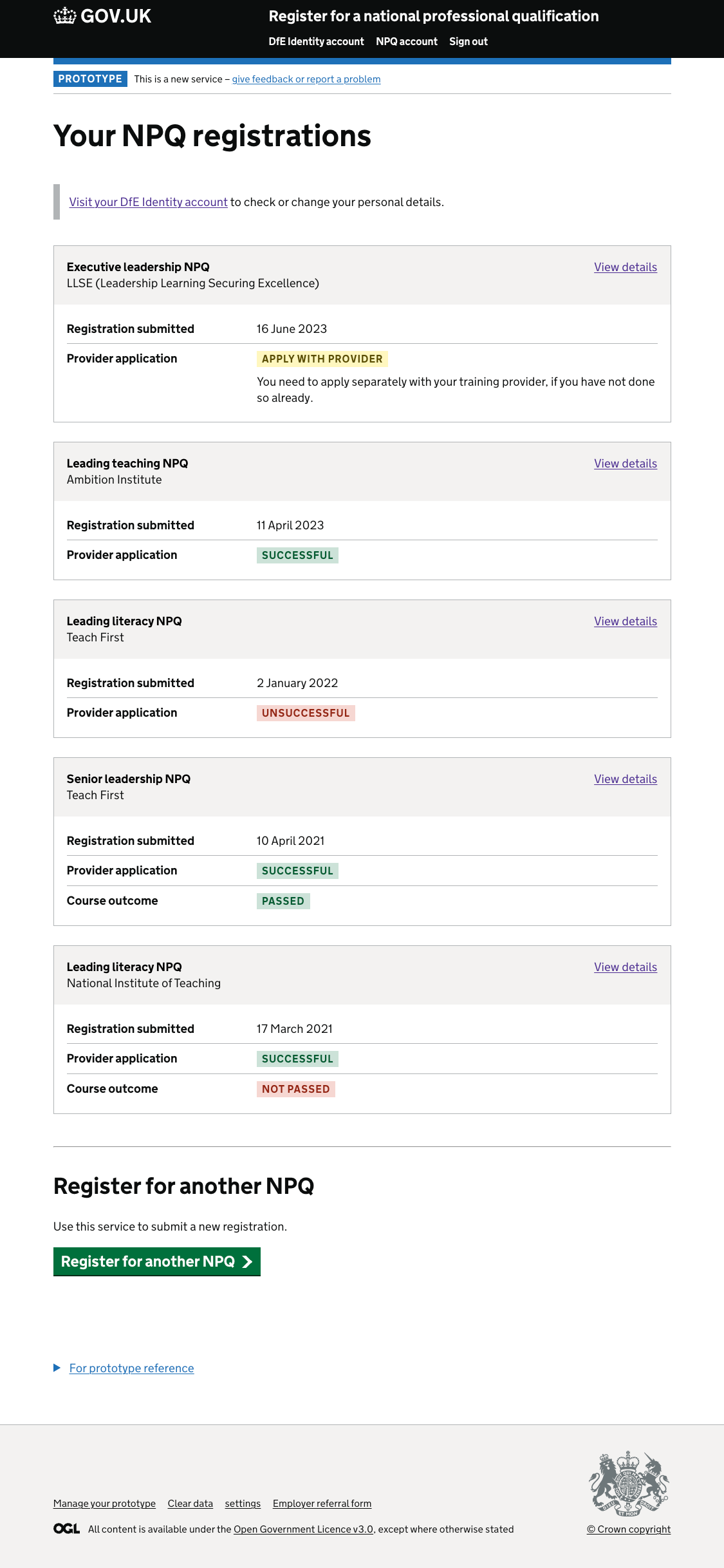 After changes were made to multiple registration page